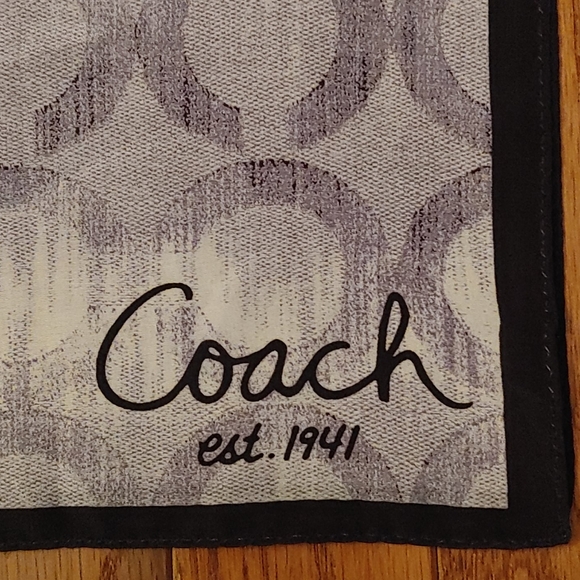 Coach Denim Logo Scarf - Picture 2 of 8